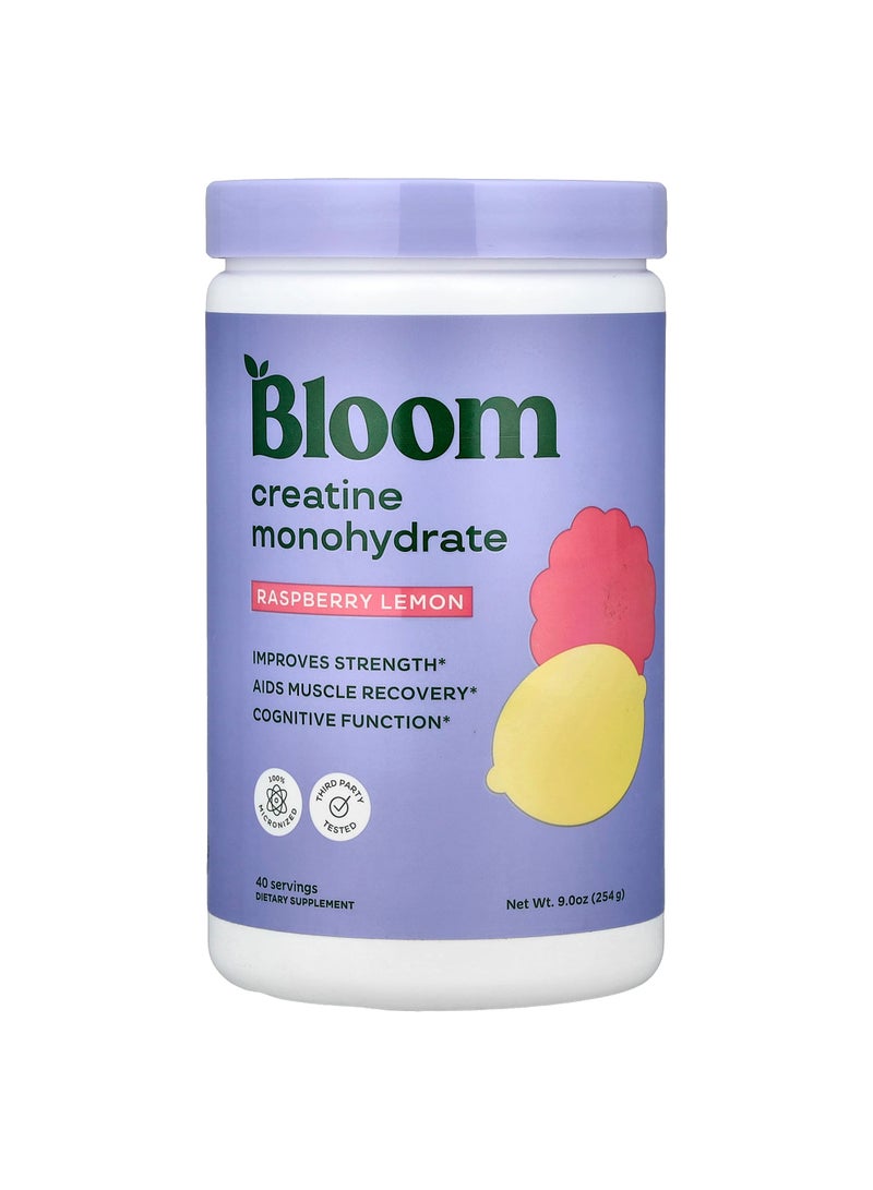 Creatine Monohydrate, Raspberry Lemon, 9 oz (254 g)